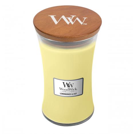 WoodWick Lemongrass & Lily Large Hourglass Candle Extra Image 1 Preview